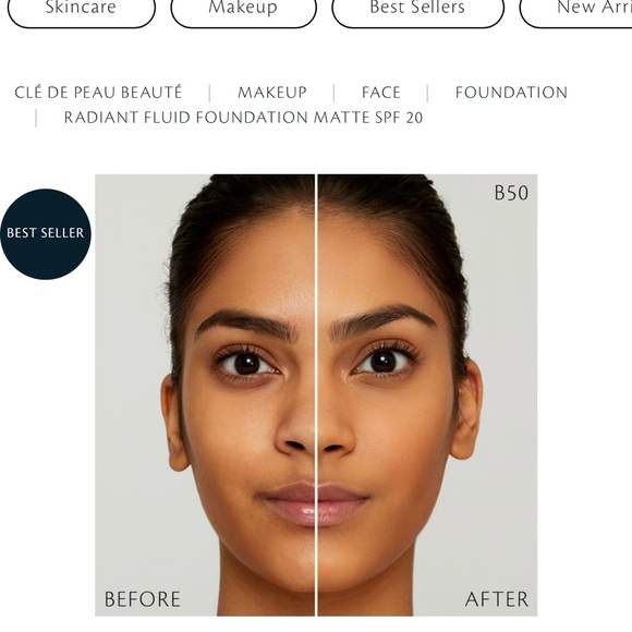 Cle De Peau ~ Radiant fluid foundation Matte. SPF 20. Color O50 Tan Ocher. 35ml. - Picture 6 of 8